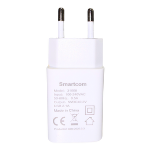 מטען ה-USB של SmartCom - טעינה מהירה ונוחה 📱⚡ , מטען לטלפון מבית סמארטקום . מתאים לשימוש כ 30% מטענים לבית .
