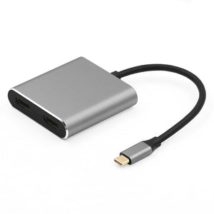 סמארטקום - מפצל TYPE C 4-1 , מפצל וידאו מבית סמארטקום . מתאים לשימוש כ hdmi Type c ציוד נלווה למחשבים .