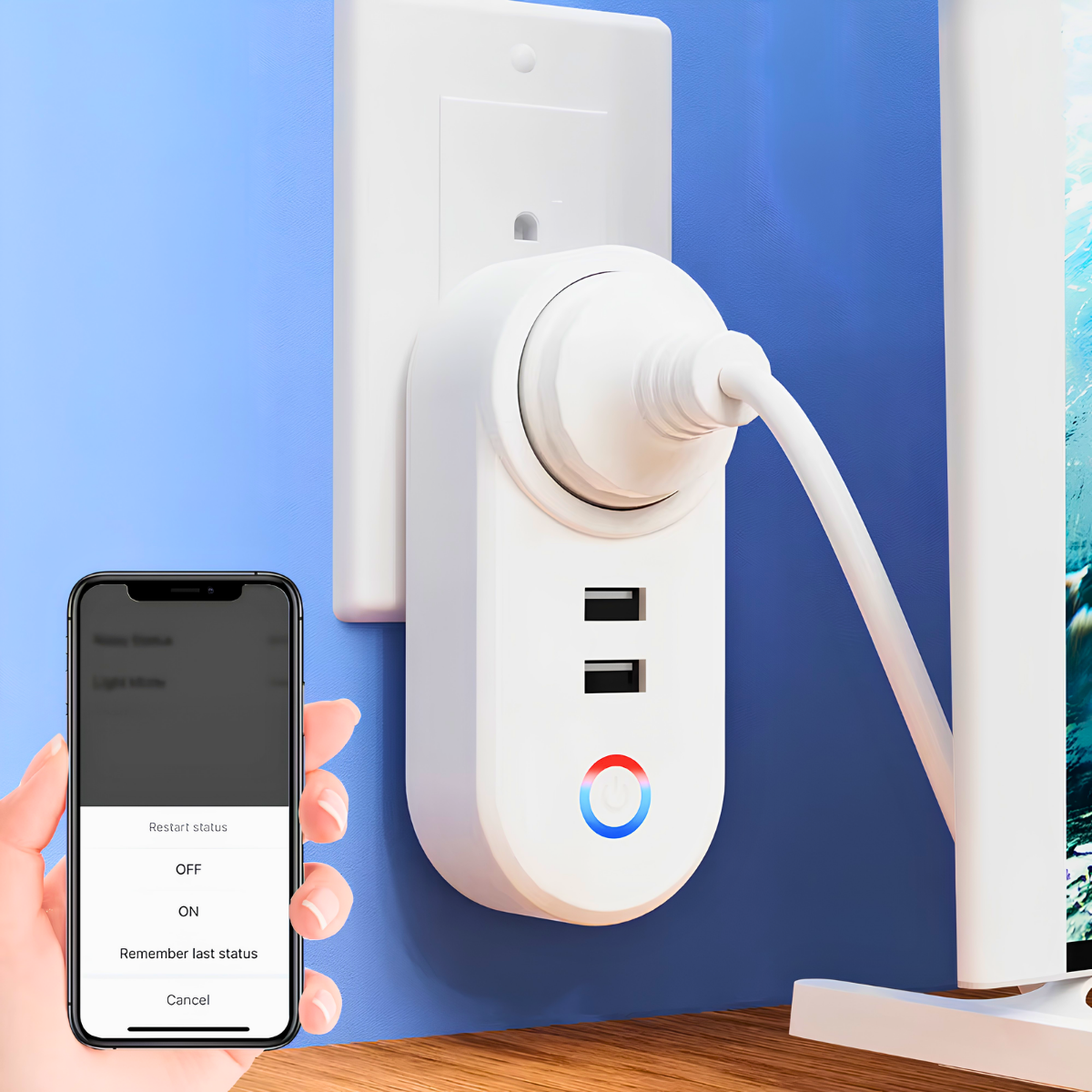 ⚡ שקע חכם WiFi עוצמתי עם USB , שקע חכם מבית סמארטקום . מתאים לשימוש כ .