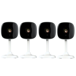 מצלמת אבטחה 1080P WiFi – ראיית לילה, שמע דו-כיווני וגילוי תנועה – פתרון חכם לניטור בית, תינוקות וחיות מחמד – תואמת iOS ואנדרואיד 4 יח' , מבית סמארטקום . מתאים לשימוש כ מצלמת אבטחה .