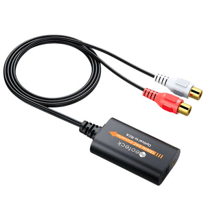 מתאם אודיו דיגיטלי לאנלוגי 24bit/192Khz – ממיר SPDIF אופטי Toslink ל-RCA עם DAC איכותי , מבית סמארטקום . מתאים לשימוש כ RCA אופטי מתאמים .