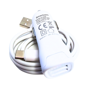 מטען לרכב SmartCom 2.1A עם כבל Type-C – פתרון טעינה מהיר ונוח! 🚗🔋 , מטען לרכב מבית סמארטקום . מתאים לשימוש כ 30% Black Friday! מטענים לרכב ציוד נלווה לטלפונים .