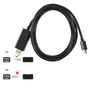 כבל Mini DP ל HDMI ברזולוציה 4K או 1080P מושלם למקבוק פרו, איר ומיני - חויית צפייה ללא פשרות , כבל וידאו מבית סמארטקום . מתאים לשימוש כ hdmi Mini DP כבלים .