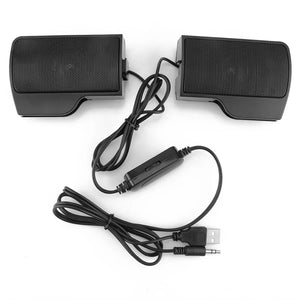 רמקול סטריאו USB קטן ונייד עם קליפס איכותי למחשבים ניידים, טלפונים, מחשבים נייחים ונגני מוזיקה , רמקולים מבית סמארטקום . מתאים לשימוש כ רמקולים .