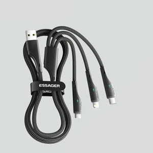 כבל USB מהיר 3 ב-1: מיקרו USB, Type C, ומידע לאייפון 14 13 Samsung Xiaomi Huawei ועוד , כבל USB מבית סמארטקום . מתאים לשימוש כ Type c כבל USB כבל טעינה כבלים .