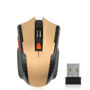 עכבר אופטי אלחוטי 2.4GHz עם מקלט USB ולחצנים נוספים לאחורה, קדימה ושינוי מהירות המצביע עם מהירות משיכה עד 1600DPI- אביזר מושלם למחשבים, מחשבים ניידים וגיימרים Gold , עכבר אלחוטי מבית סמארטקום . מתאים לשימוש כ עכברים .