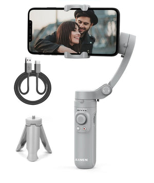 מעמד לטלפון סלולרי מתקפל עם 3 צירים ליציבות ותנועתיות מירבית - גימבל מצלמה נייד לצילום ווידאו ברמה גבוהה ולוולגינג מתאים גם ל iPhone, Xiaomi, Huawei ו- Samsung סטנדרטי , גימבל מבית סמארטקום . מתאים לשימוש כ גימבל .