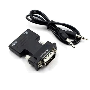 ממיר HDMI ל-VGA עם כבל אודיו 3.5 מ"מ ל-PS4 PC מחשב נייד טלוויזיה מסך מוניטור מקרן 1080P VGA עם כבל אודיו , מתאם וידאו מבית סמארטקום . מתאים לשימוש כ hdmi VGA מתאמים .