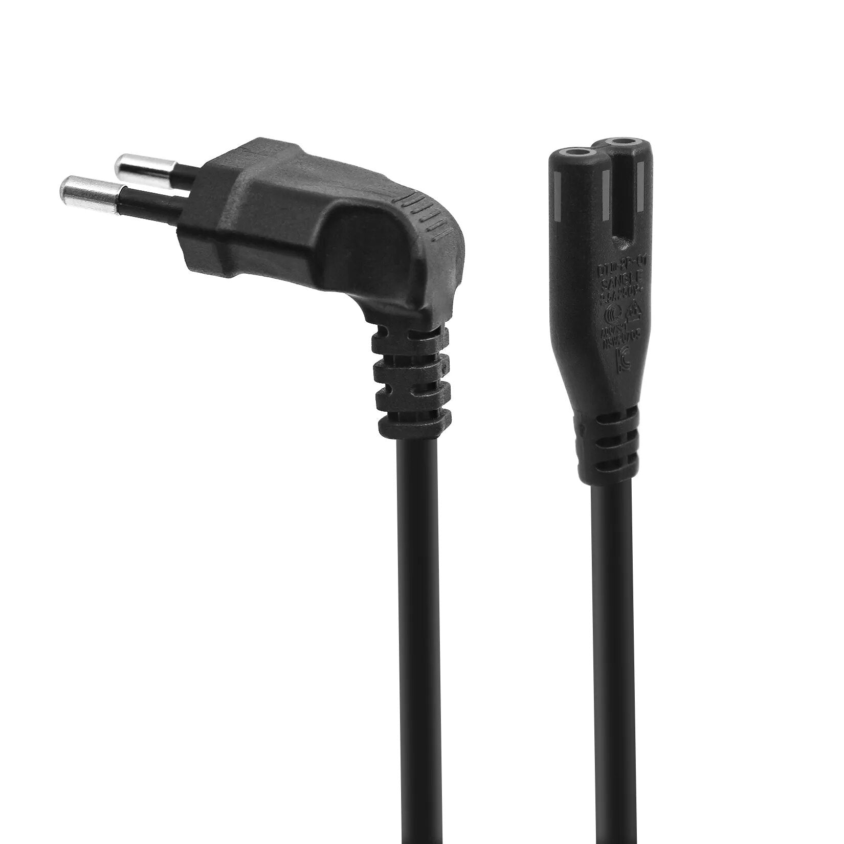כבל חשמל טייפ בזווית של 90 מעלות לטלוויזיה, PS4, Apple TV, מדפסת ועוד.. זווית קדימה - ישר , כבל חשמל מבית סמארטקום . מתאים לשימוש כ כבל טייפ כבלים .