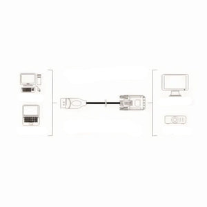 כבל DisplayPort ל DVI באורך 2 מטר , כבל וידאו מבית סמארטקום . מתאים לשימוש כ cable כבל DP כבל DVI כבלים .