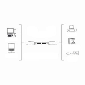 כבל USB למדפסת , כבל USB מבית סמארטקום . מתאים לשימוש כ cable type b כבל USB כבלים .