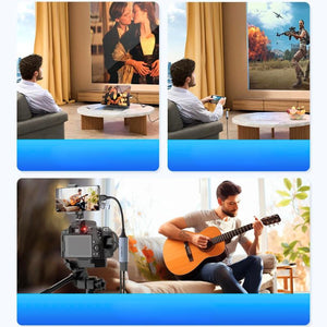 כרטיס לכידת וידאו חיצוני נייד USB 3.0 - תואם HDMI ל-USB/Type-C להקלטה חלקה ולשידור חי באיכות מדהימה , כבל וידאו מבית סמארטקום . מתאים לשימוש כ hdmi Type c כבלים מתאמים .