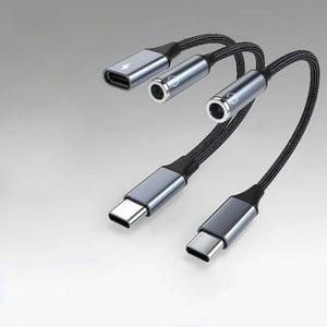 ממיר USB Type C לאוזניות 3.5 מ"מ AUX וטעינה מהירה עד 60W, מתאים גם למקבוק ולסמסונג , כבל אודיו מבית סמארטקום . מתאים לשימוש כ AUX מתאמים .