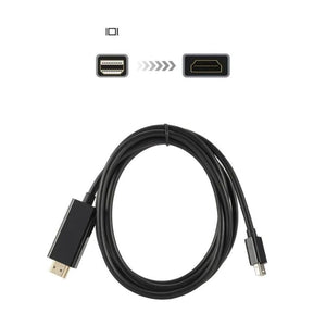 כבל Mini DP ל HDMI ברזולוציה 4K או 1080P מושלם למקבוק פרו, איר ומיני - חויית צפייה ללא פשרות Black , כבל וידאו מבית סמארטקום . מתאים לשימוש כ hdmi Mini DP כבלים .