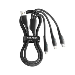 כבל USB מהיר 3 ב-1: מיקרו USB, Type C, ומידע לאייפון 14 13 Samsung Xiaomi Huawei ועוד , כבל USB מבית סמארטקום . מתאים לשימוש כ Type c כבל USB כבל טעינה כבלים .