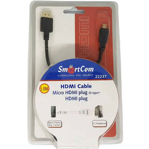 כבל HDMI למיקרו HDMI , כבל וידאו מבית סמארטקום . מתאים לשימוש כ cable hdmi micro hdmi כבל לטלוויזיה כבלים מתאמים .