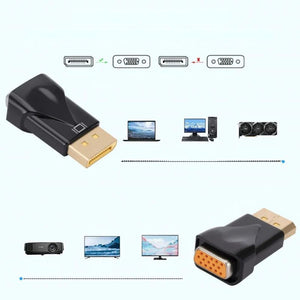 ממיר 1080P DP ל-VGA, מתאם מחבר DisplayPort לזכר חיבור VGA למחשב, מקרן, DVD, טלוויזיה, מחשב נייד ומסך , מתאם וידאו מבית סמארטקום . מתאים לשימוש כ DP מתאמים .