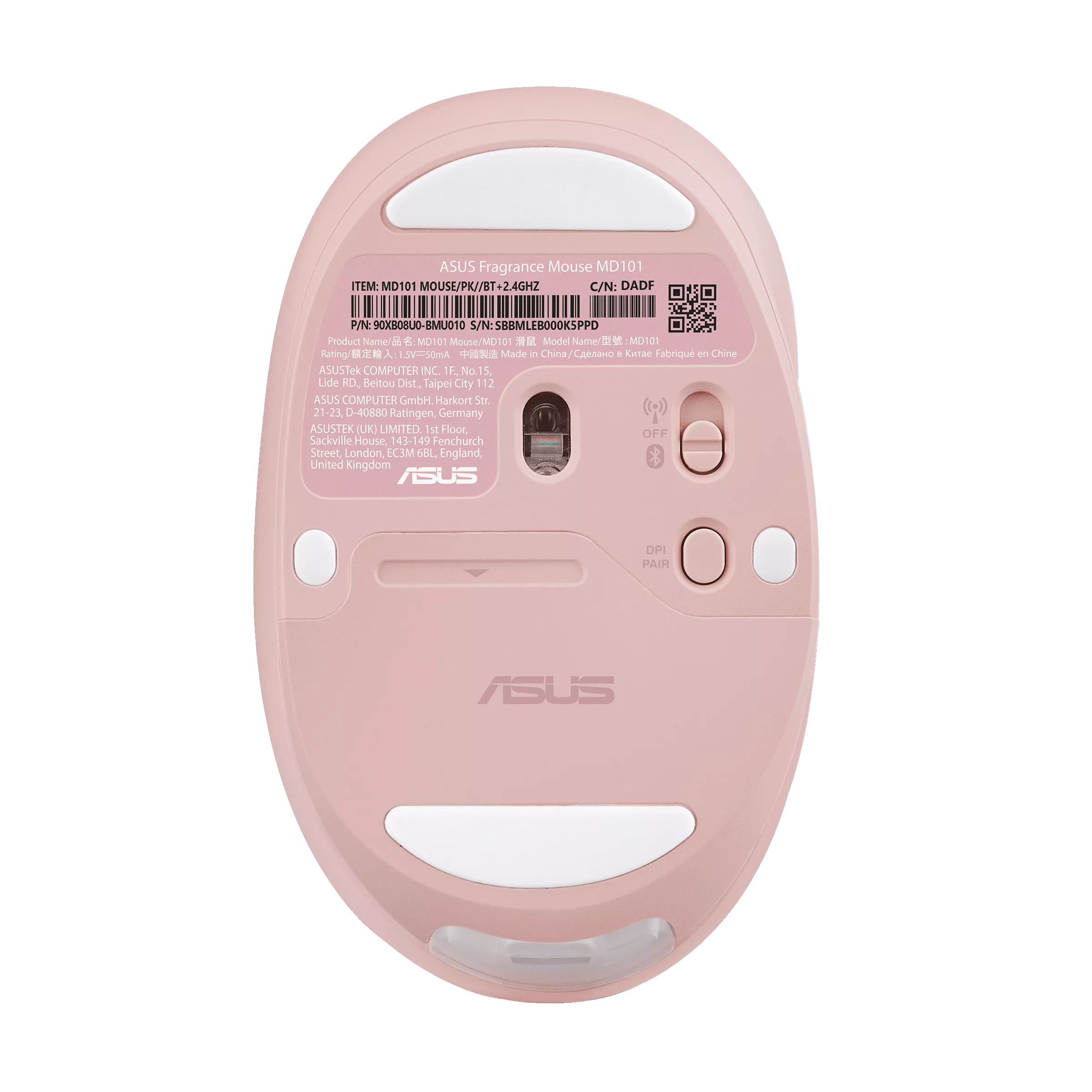 ASUS Fragrance Mouse MD101 , עכבר אלחוטי מבית Asus . מתאים לשימוש כ .