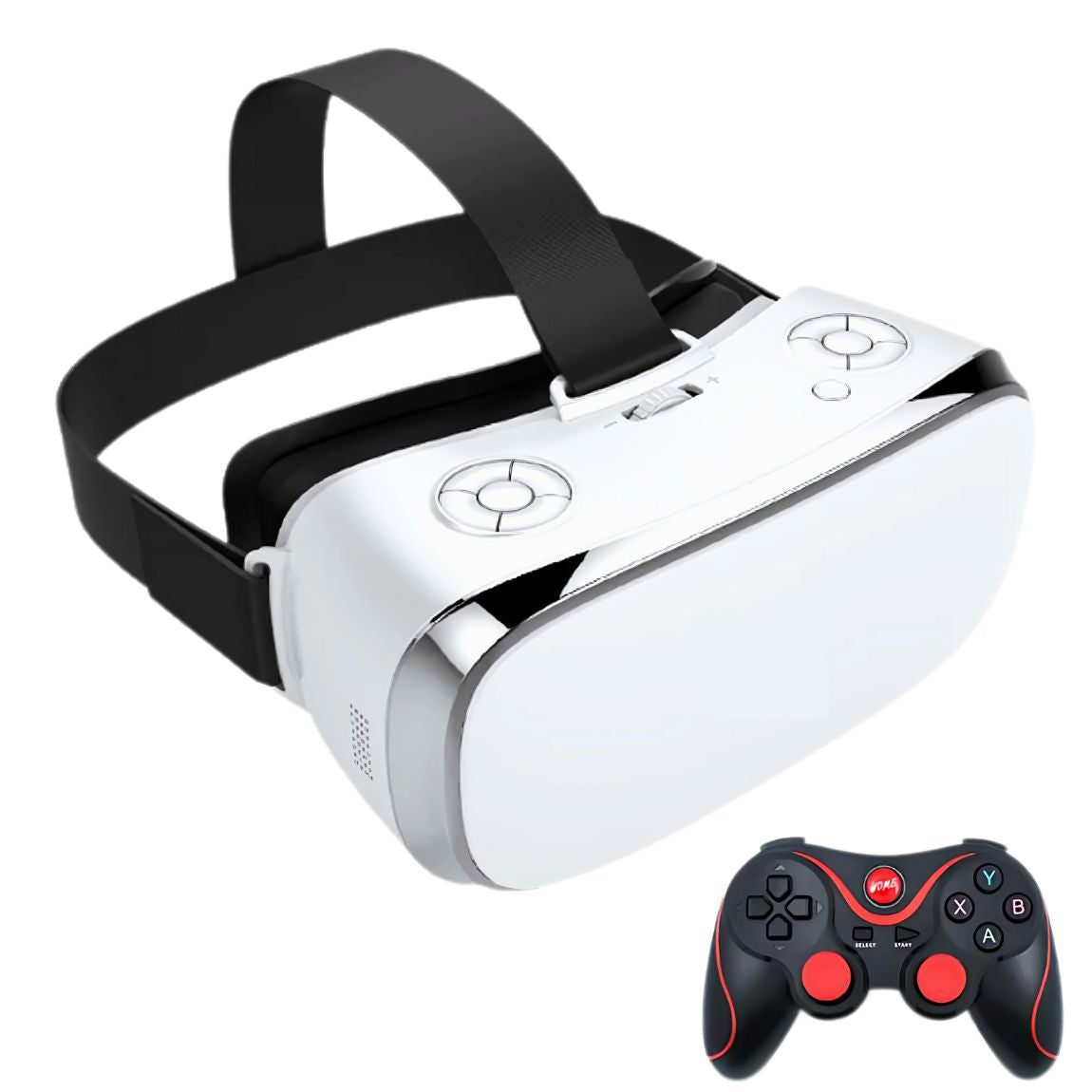משקפי VR עם מסך 5.5" 2K, טכנולוגיית IMAX 3D 😎🎮 לבן , משקפי מציאות מדומה מבית סמארטקום . מתאים לשימוש כ VR .