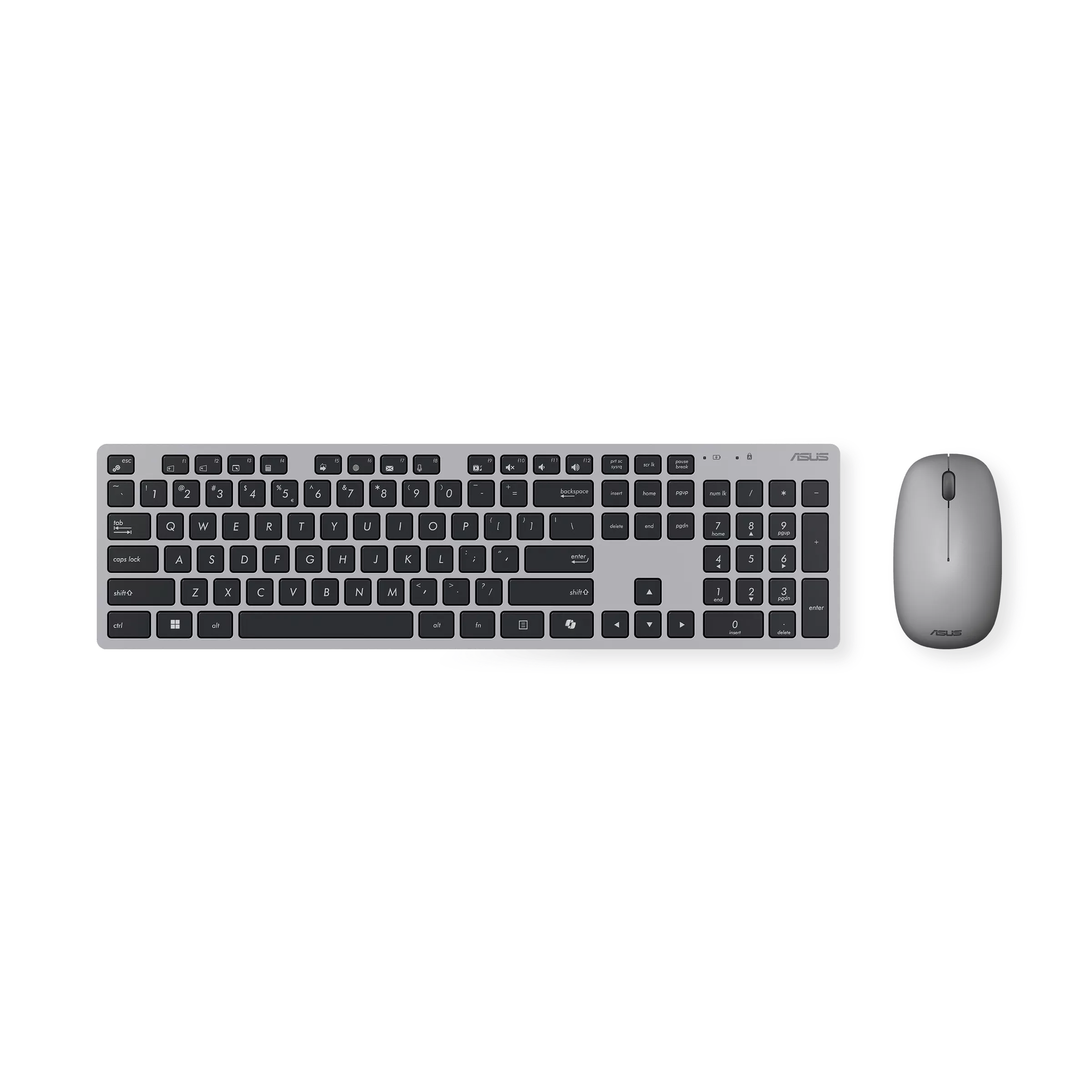 סט מקלדת ועכבר אלחוטיים ASUS W5000 אפור , סט אלחוטי מבית Asus . מתאים לשימוש כ .