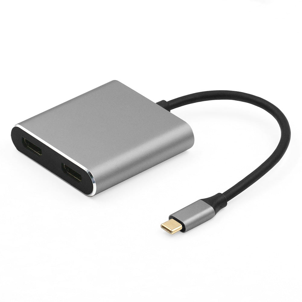 סמארטקום - מפצל TYPE C 4-1 , מפצל וידאו מבית סמארטקום . מתאים לשימוש כ hdmi Type c ציוד נלווה למחשבים .