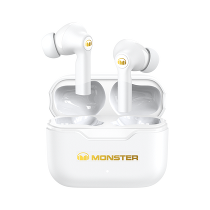 מונסטר XKT02 - אוזניות Bluetooth 5.3 TWS איכותיות מבית MONSTER - אוזניות אלחוטיות עם איכות סאונד HIFI, מתאימות לספורט וגיימינג עם הפחתת רעשים