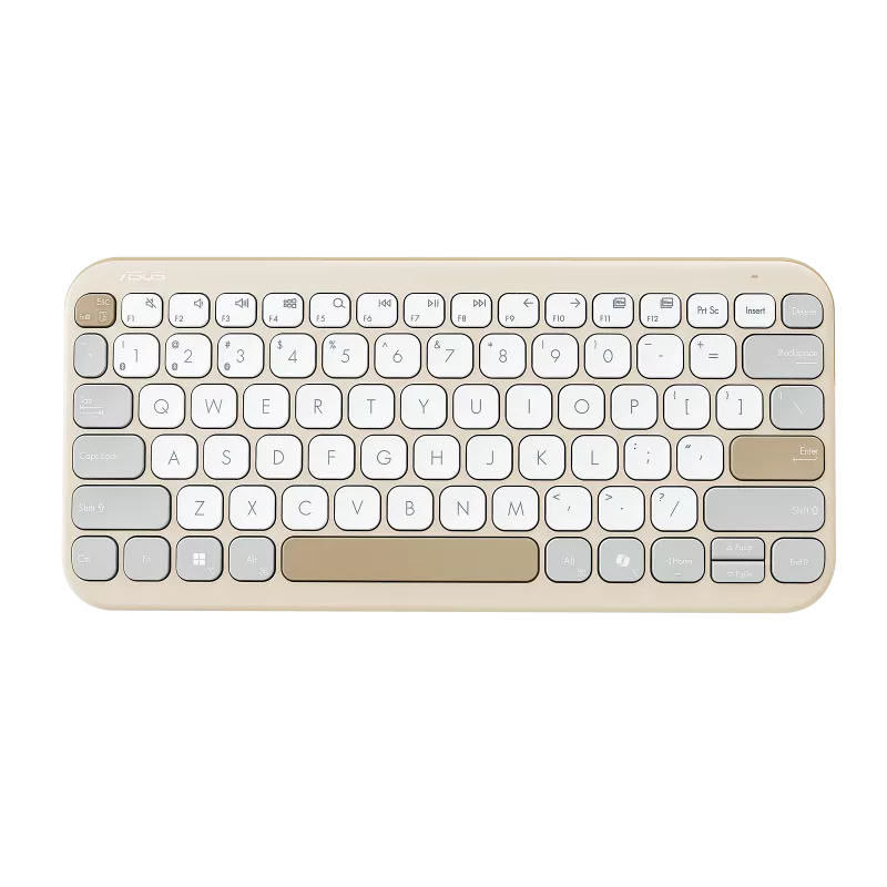 ASUS Marshmallow Keyboard KW100 קרם , סט אלחוטי מבית Asus . מתאים לשימוש כ .