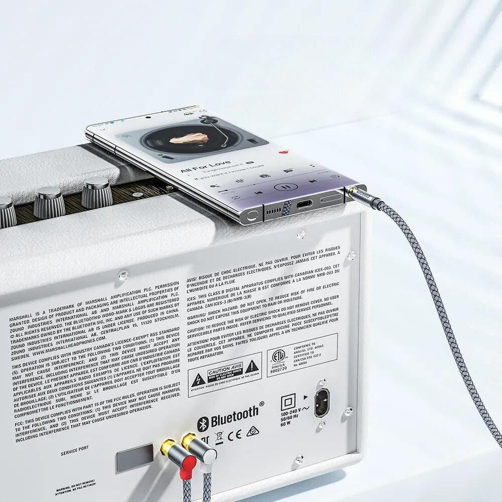 כבל RCA בזווית 90° AUX 3.5 זכר לכבל שמע זכר 2RCA, מושלם לחיבור טלוויזיה, מחשב, מגבר, DVD ורמקולים 5m , כבל אודיו מבית סמארטקום . מתאים לשימוש כ AUX RCA כבל אודיו כבלים .