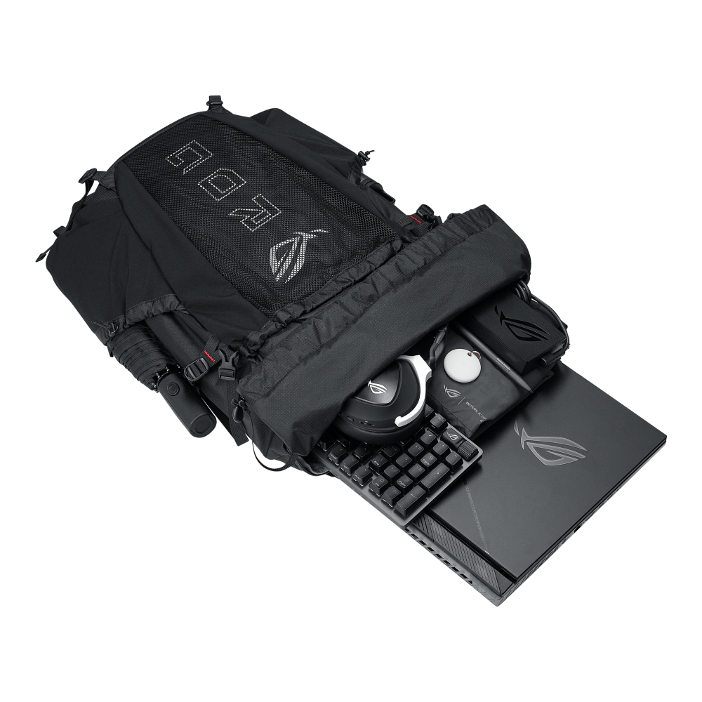 ROG Archer ErgoAir Gaming Backpack , תיקי גיימינג מבית Asus . מתאים לשימוש כ .