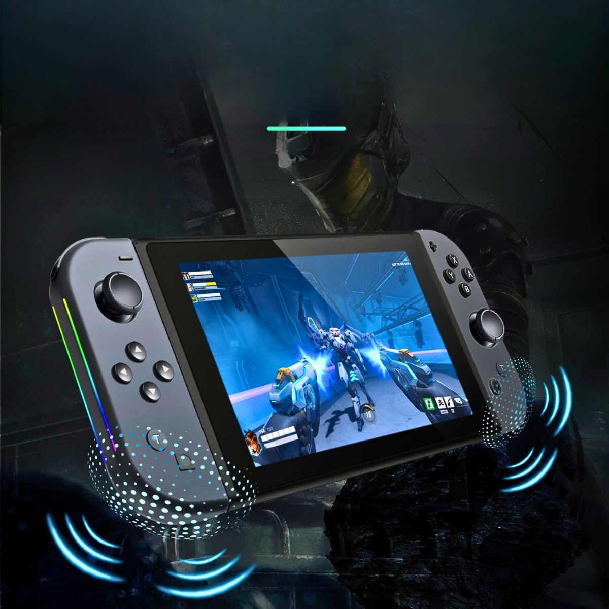 בקר משחק ל-Nintendo Switch & Switch OLED | שלט עם רטט, חיישן שישה צירים ואורות RGB מרהיבים! 🎮✨ , שלט לקונסולה מבית סמארטקום . מתאים לשימוש כ שלט קונסולה .