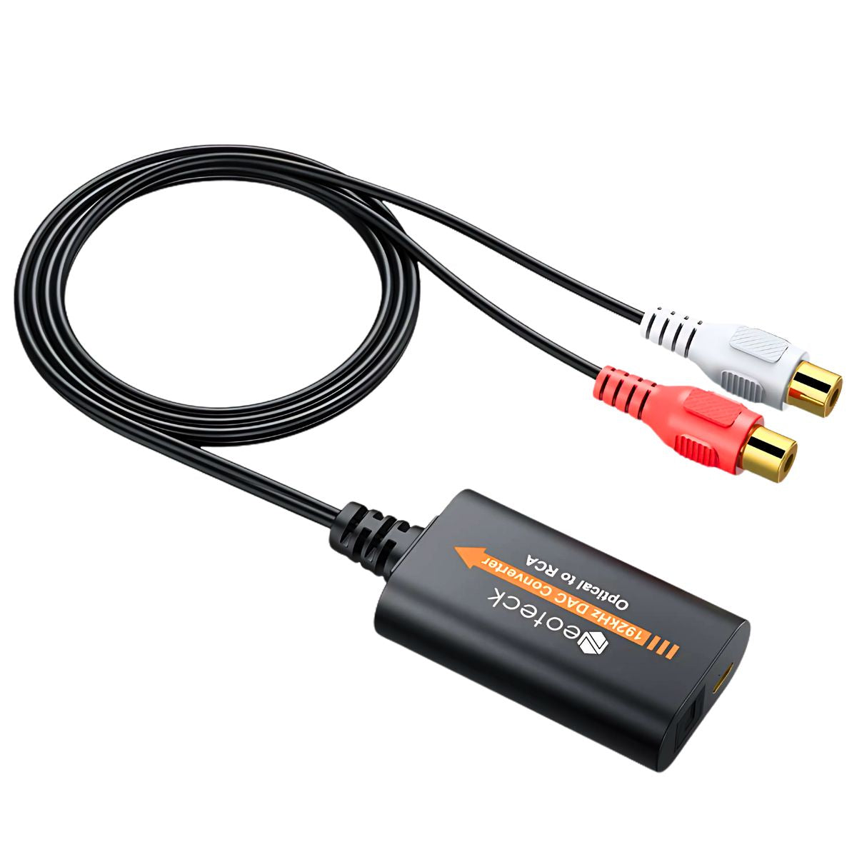 מתאם אודיו דיגיטלי לאנלוגי 24bit/192Khz – ממיר SPDIF אופטי Toslink ל-RCA עם DAC איכותי , מבית סמארטקום . מתאים לשימוש כ RCA אופטי מתאמים .