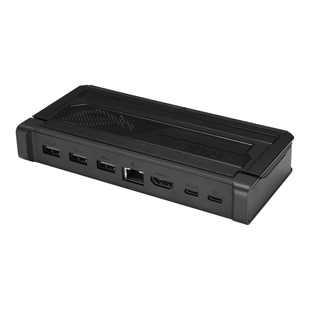 ROG Bulwark Dock (2025) DG300 , תחנות עגינה מבית Asus . מתאים לשימוש כ .