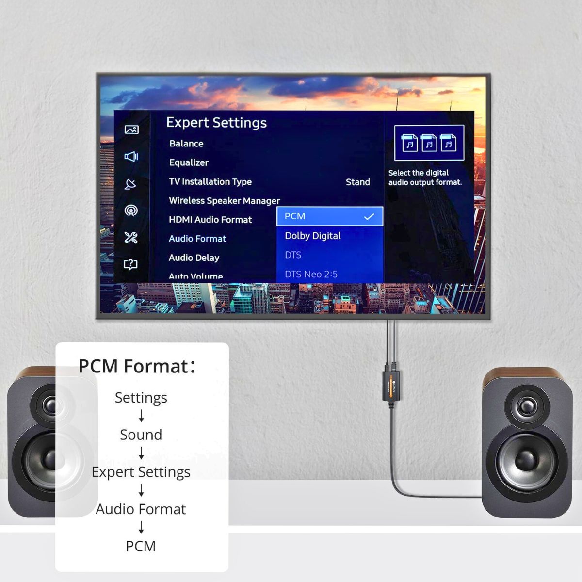 מתאם אודיו דיגיטלי לאנלוגי 24bit/192Khz – ממיר SPDIF אופטי Toslink ל-RCA עם DAC איכותי , מבית סמארטקום . מתאים לשימוש כ RCA אופטי מתאמים .