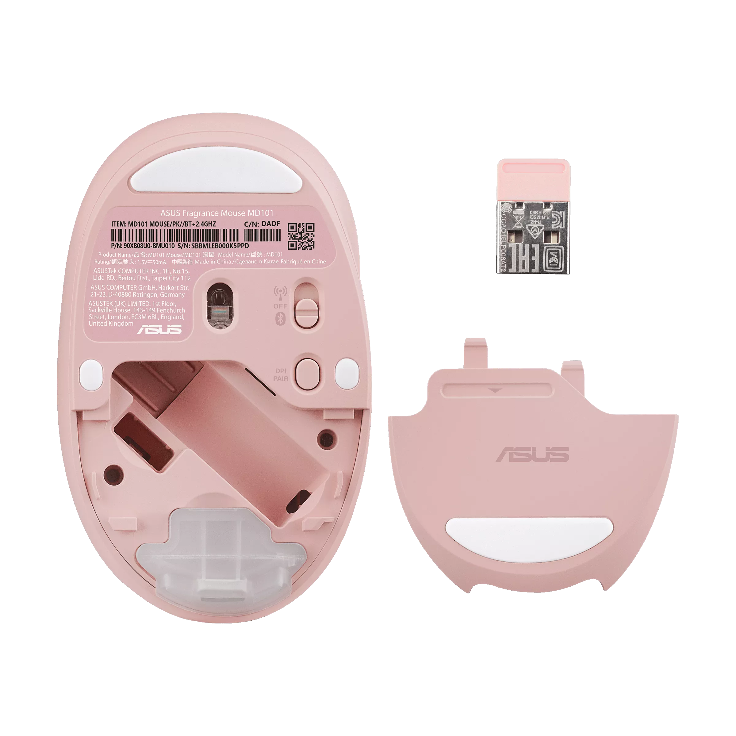 ASUS Fragrance Mouse MD101 , עכבר אלחוטי מבית Asus . מתאים לשימוש כ .