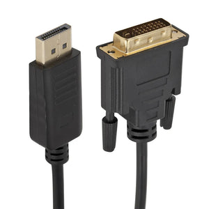 כבל ממיר מ DisplayPort ל DVI באורך 1.8 מטר, כבל ממיר מ DP ל DVI, ממיר למחשבים ולפטופים של HP, Dell, Asus ועוד , כבל וידאו מבית סמארטקום . מתאים לשימוש כ DP DVI כבלים מתאמים .