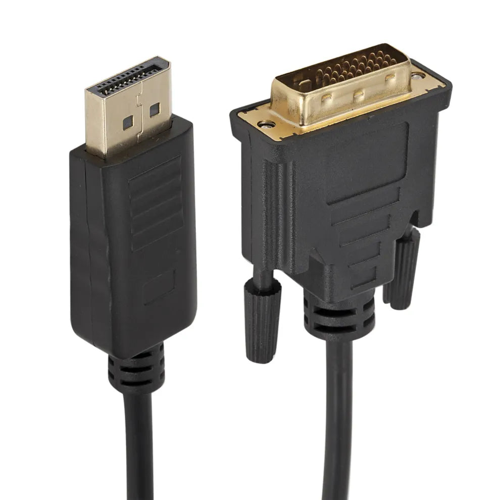 כבל ממיר מ DisplayPort ל DVI באורך 1.8 מטר, כבל ממיר מ DP ל DVI, ממיר למחשבים ולפטופים של HP, Dell, Asus ועוד , כבל וידאו מבית סמארטקום . מתאים לשימוש כ DP DVI כבלים מתאמים .