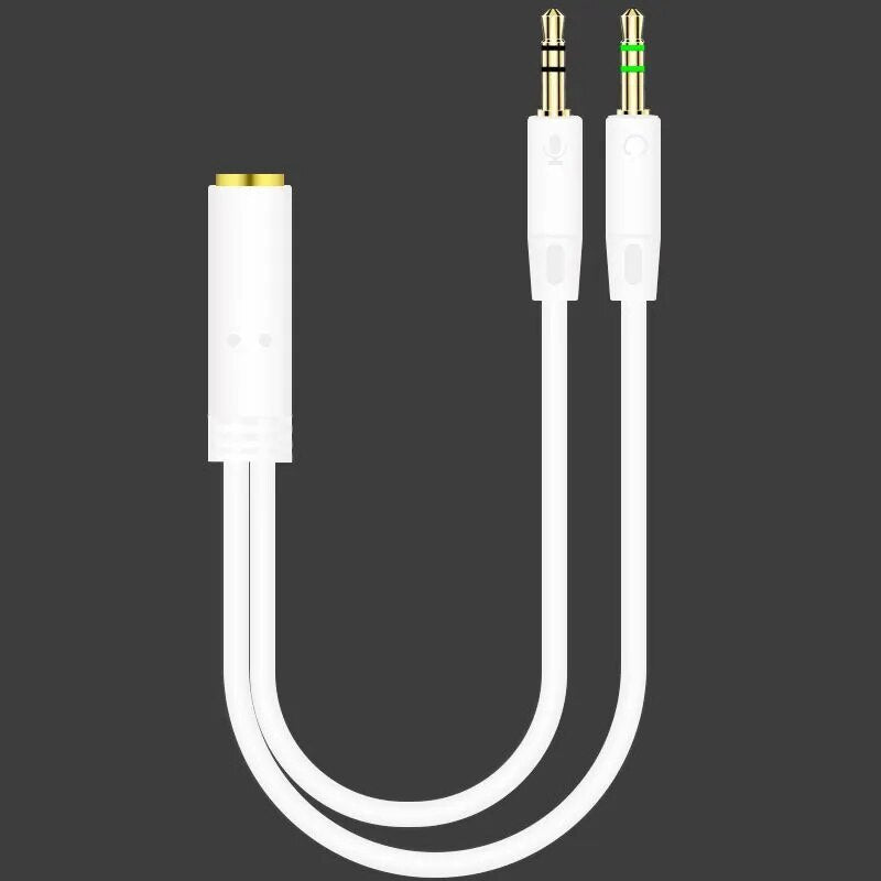 כבל מאחד 3.5 מ"מ נקבה משולבת לשני זכרים אוזניות ומיקופון לשמע ממגוון רחב של מכשירים - מגבר לראשים, אוזניות, מחשבים, MP3 ו- MP4. חוויית שמע איכותית ונוחה. White , מתאם אודיו מבית סמארטקום . מתאים לשימוש כ AUX כבל אודיו כבלים מתאמים .