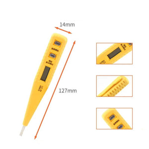 מבחן חשמלי דיגיטלי (טסטר) AC/DC 12-250V עם מברג ואור LED לזיהוי מתח חשמלי - כלי חשמלאי למדוד ולזהות מתח בקלות ובבטחה בפרוייקטים הביתיים והמקצועיים שלכם דיגיטלי 12-250V , מברג טסטר מבית סמארטקום . מתאים לשימוש כ כלי עבודה .