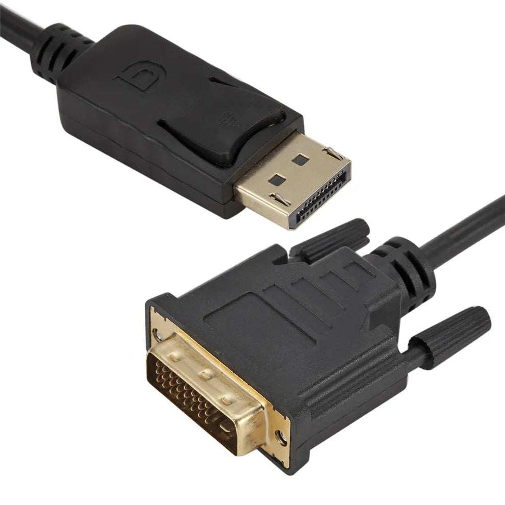 כבל ממיר מ DisplayPort ל DVI באורך 1.8 מטר, כבל ממיר מ DP ל DVI, ממיר למחשבים ולפטופים של HP, Dell, Asus ועוד , כבל וידאו מבית סמארטקום . מתאים לשימוש כ DP DVI כבלים מתאמים .