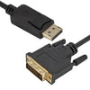 כבל ממיר מ DisplayPort ל DVI באורך 1.8 מטר, כבל ממיר מ DP ל DVI, ממיר למחשבים ולפטופים של HP, Dell, Asus ועוד , כבל וידאו מבית סמארטקום . מתאים לשימוש כ DP DVI כבלים מתאמים .