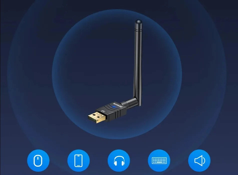 מתאם Bluetooth 5.1 עם טווח בין 20 ל 150 מטר, דונגל Bluetooth 5.1/5.0 USB למחשבים עם Windows 11/10/8/7 , כרטיס רשת מבית סמארטקום . מתאים לשימוש כ כרטיסי רשת אלחוטיים .