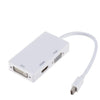 ממיר 3 ב-1 מ Mini DP ל HDMI ,VGA ,DVI, כבל מתאם Mini DP מושלם לחיבור MacBook Pro Air למסך, טלויזיה מקרן ועוד 3 ב 1 מלבן לבן , מתאם וידאו מבית סמארטקום . מתאים לשימוש כ DVI hdmi Mini DP VGA מתאמים .