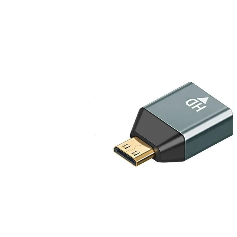ממיר מיני\מיקרו HDMI ל HDMI, תומך עד 4K 60HZ מתאים למחשב נייד, כרטיס מסך, מצלמה, טלוויזיה, מוניטור | מתאם HD להעברת אודיו ווידאו ברזולוציה גבוהה. מיני , מתאם וידאו מבית סמארטקום . מתאים לשימוש כ hdmi .