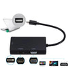 ממיר 3 ב-1 מ Mini DP ל HDMI ,VGA ,DVI, כבל מתאם Mini DP מושלם לחיבור MacBook Pro Air למסך, טלויזיה מקרן ועוד , מתאם וידאו מבית סמארטקום . מתאים לשימוש כ DVI hdmi Mini DP VGA מתאמים .