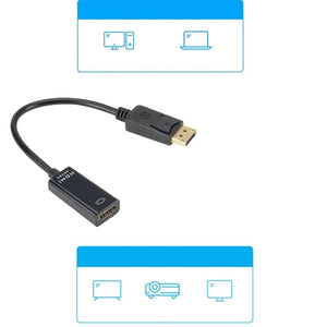 ממיר קצר ויעיל: ממיר DisplayPort 4K ל HDMI DP זכר ל HD נקבה, למחשבים, מסכים, טלוויזיות ועוד. , מתאם וידאו מבית סמארטקום . מתאים לשימוש כ DP hdmi מתאמים .