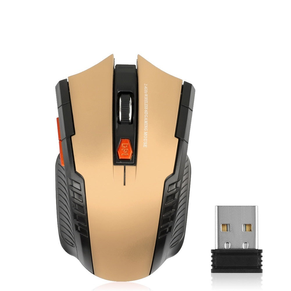 עכבר אופטי אלחוטי 2.4GHz עם מקלט USB ולחצנים נוספים לאחורה, קדימה ושינוי מהירות המצביע עם מהירות משיכה עד 1600DPI- אביזר מושלם למחשבים, מחשבים ניידים וגיימרים Gold , עכבר אלחוטי מבית סמארטקום . מתאים לשימוש כ עכברים .