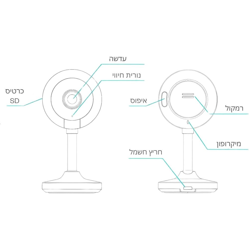 מצלמת Wifi חכמה לבית ברזולוציה של 2K עם תכונת מעקב חכם על תינוקות, שליטה מלאה, זיהוי AI ואודיו דו-כיווני , מצלמת אבטחה מבית סמארטקום . מתאים לשימוש כ מצלמת אבטחה .