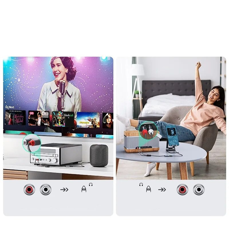 כבל אודיו AUX איכותי 3.5 מ"מ ל-2 RCA, נקבה לשני זכרים - הפקה באיכות Hi-Fi, חיבור פיצוץ בצבעים אדום ולבן, מתאים לאוזניות ולמחשב , כבל אודיו מבית סמארטקום . מתאים לשימוש כ AUX RCA אודיו כבל אודיו כבלים מתאמים .