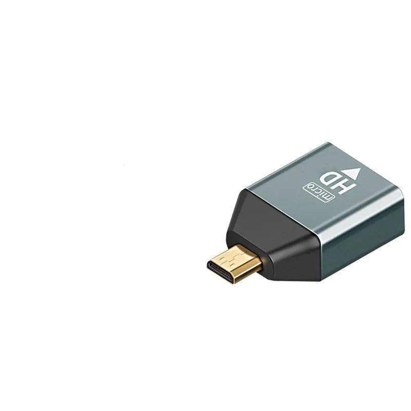 ממיר מיני\מיקרו HDMI ל HDMI, תומך עד 4K 60HZ מתאים למחשב נייד, כרטיס מסך, מצלמה, טלוויזיה, מוניטור | מתאם HD להעברת אודיו ווידאו ברזולוציה גבוהה. מיקרו , מתאם וידאו מבית סמארטקום . מתאים לשימוש כ hdmi .