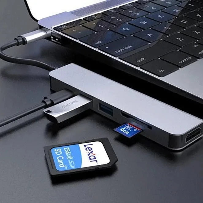 תחנת עגינה 5-11 ב 1 ל-USB-C - מתאם מרובה פונקציות לשלל מכשירים: Xiaomi, MacBook, מחשבים ניידים ועוד - אביזרים למחשבים ולפטופים , מתאם USB מבית סמארטקום . מתאים לשימוש כ מפצל USB .